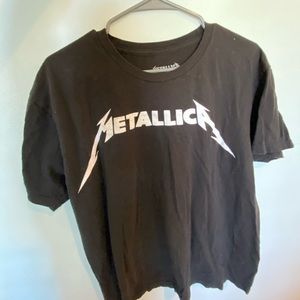 METALLICA Graphic Printed Black Tee